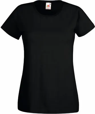Produktbild von Fruit of the Loom - Lady-Fit Valueweight T - Black - S