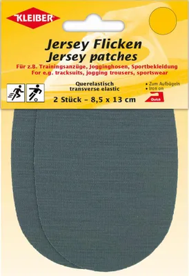 Produktbild von KLEIBER Jersey-Bügelflicken 85 x 130 mm grau 2 Stück