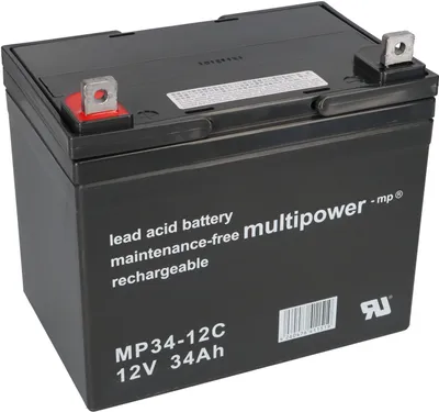 Image de Multipower Batterie au plomb MP34-12C Pb 12V / 34Ah résistant au cyclage
