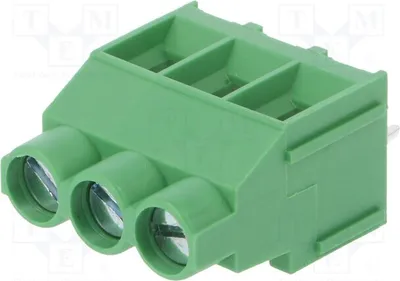 Productafbeelding van 1x Klemplaat voor hoek van 90°, 6,35 mm: 3 DG636-6.35-03P-14-00A(H) klemplaat