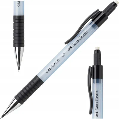 Produktbild von FABER-CASTELL Druckbleistift mit Radiergummi für Minen 1377 Grip 0,7 mm SKY