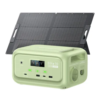 Immagine prodotto di BLUETTI Elite 10 Mini - Stazione di ricarica portatile, 128 Wh LiFePO4, backup UPS da 10 ms, generatore solare per campeggio, viaggi, attività all'aperto, emergenze (verde prato)