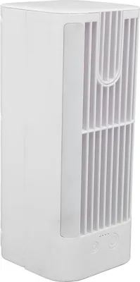 Obrázok produktu pre Stolný chladič vzduchu Vynikajúci chladiaci efekt Nočné svetlo Prenosný ventilátor klimatizácie pre domácnosti Ubytovne Kancelárie Bez rozprašovača (1200mAh)/8,5cmx8,5cmx19,8cm/3,3x3,3x8in(DxŠxV)