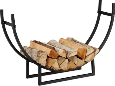 Produktbild von relaxdays Kaminholzregal halbrund