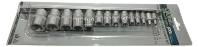 WEKTORY Torx-Stecknuss-Set 14-teilig 1/4", 3/8" und 1/2"