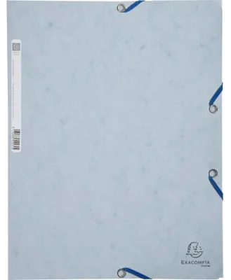 Produktbild von Exacompta 25x Sammelmappe + Gummizug 3 Klappen Karton 400g/m2 A4 Hellgrau 55531E