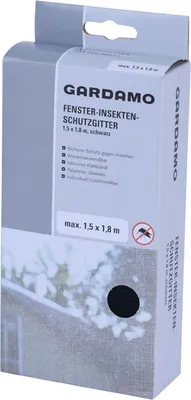 Image de Moustiquaire 1,5 m x 1,8 m noir pour fenêtre avec bande velcro