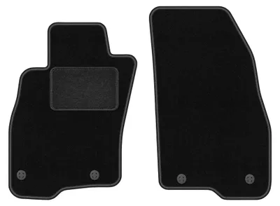 Produktbild von Velours-Fußmatten Vorne für Fiat Punto 12' 2012-2018 (Schrägheck) – 2-tlg, Schwarz, passgenau – Wielganizator LUX