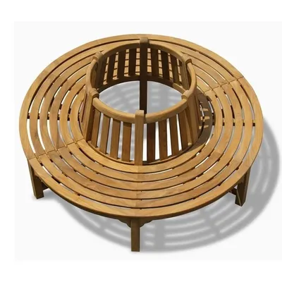 Produktbild von Teako Design Baumbank Fermo Teakholz Massiv 240cm Durchmesser rund 360°