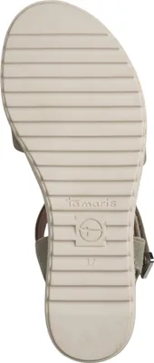 Produktbild von Tamaris Damen Sandale mit Klettverschluss und Keilabsatz 1-28118-44, Größe:42 EU, Farbe:Grün