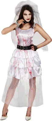 Produktbild von Zombie Braut Kostüm Damen Halloween Small