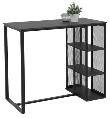 Produktbild von Bartisch >KLARA< Metall + Eiche dunkelgrau - 120x103x60cm (BxHxT)