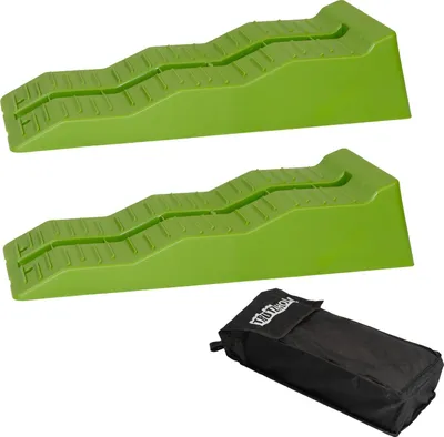 Produktbild von 2 x Auffahrkeil mit Überfahrstopper 5 T 60 x 20 x 12 cm Kunststoff Ausgleichskeil 3 Stufen