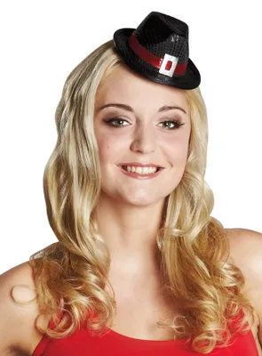 Produktbild von Schwarzer Fedora Hut Haarclip