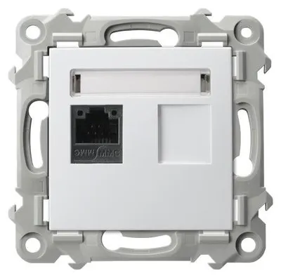 Produktbild von Einzelne Computersteckdose, Kat. 5e MMC SZAFIR Weiß Ospel