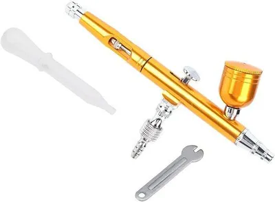Immagine prodotto di Kit aerografo a doppia azione giallo per progetti fai da te
