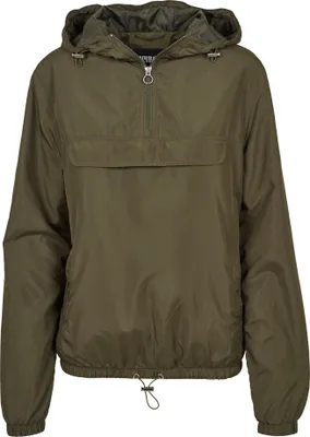 Produktbild von Urban Classics Windbreaker Damen Ladies Basic Windrunner oliv 4XL