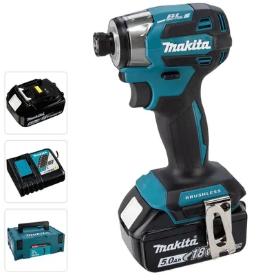 Produktbild von Makita DTD173RTJ, Schlagschrauber, Pistolengriff, 1/4", Schwarz, Blau, 3600 RPM, 1100 RPM