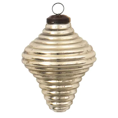 Produktbild von Clayre & Eef Weihnachtskugel Ø 6 cm Silberfarbig Glas
