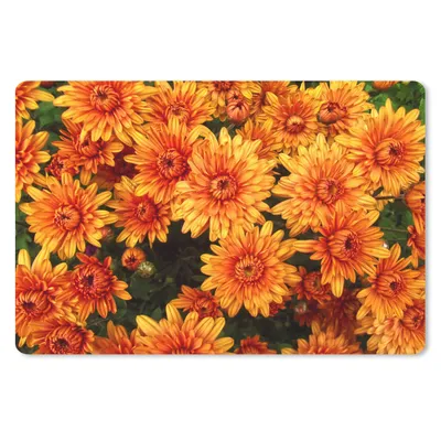 Produktbild von MuchoWow® Mauspad Mousepad Blumen - Orange - Chrysantheme 27x18 cm - Mousepads - Maus Mat - Pad - Mausunterlage - Büroartikel - Desk Matten