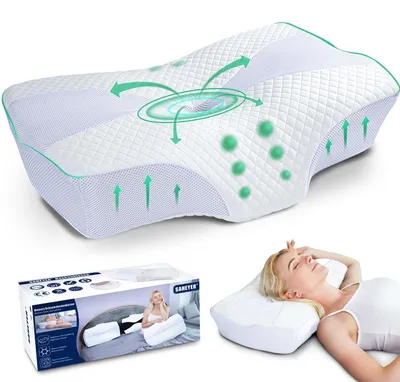 Productafbeelding van 2-in-1 Ergonomisch Nekkussen van Traagschuim