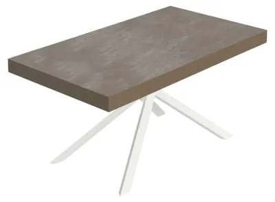 Immagine prodotto di Tavolo Allungabile 160/264x90 cm Niket Tortora Gambe Bianche
