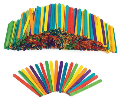 Produktbild von Colorations - Bunte Holz Bastelstäbchen 1000 Stück kreativ Set