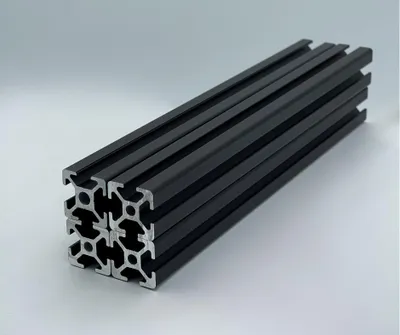 Produktbild von Aluprofil 30x30 Nut 8 -4x 2000mm schwarz AlClipTec (Bosch kompatibel)