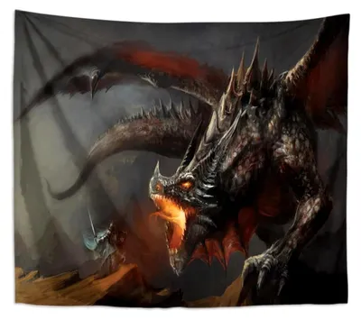 Produktbild von Wandbehang Drache 200 x 150 cm Polyester Wandtuch Wandteppich Tapisserie Fantasy