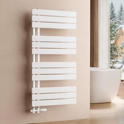 Produktbild von S'AFIELINA 1041x500mm Design Badheizkörper Handtuchheizkörper Flach Paneel Seitenanschlusss Heizkörper für Bad Handtuchtrockner Weiß 529 Watt