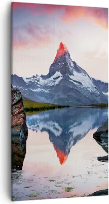Produktbild von Bild auf Leinwand - Leinwandbild - Berge Felsen Wasser - 55x100cm - Wand Bild - Wanddeko - Leinwanddruck - Bilder - Kunstdruck - Wanddekoration - Leinwand bilder - Wandkunst - PA55x100-3892