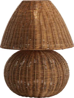 Produktbild von Tischlampe - braun - Mavon - rattan - Ø 28cm - E27 - 1898083 - Light & Living