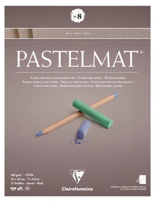 Obrázek produktu pro Clairefontaine Pastelmat č. 8 18x24 12 listů 360 g 96013C