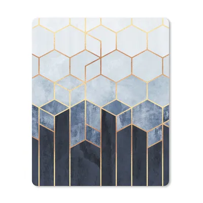 Produktbild von MuchoWow® Mauspad Mousepad Sechseck - Gold - Schablonen 30x40 cm - Mousepads - Maus Mat - Pad - Mausunterlage - Mausmatten