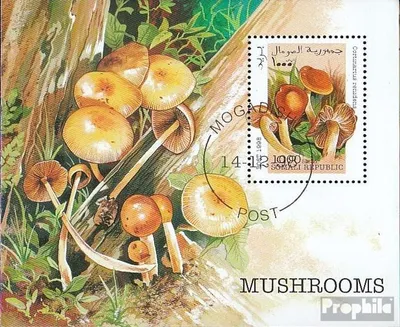 Produktbild von Briefmarken Somali Republic 1998 Mi Block1998P die Legalität dieser Ausg. ist ungeklärt gestempelt Pilze