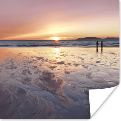 Produktbild von MuchoWow® Poster Strand - Sonne - Meer 100x100 cm - Babyzimmer