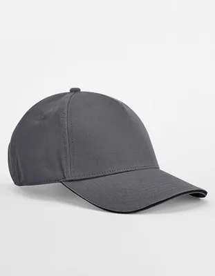 Produktbild von Beechfield B825C | EarthAware® Classic Organic Baumwolle 5 Panel Cap - Sandwich Pe - Farbe: Graphite Grey/Black - Größe: One Size