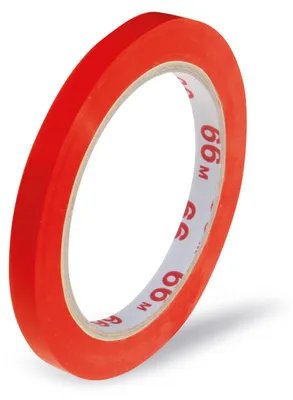 Produktbild von 1x Klebeband Markierungsband Beutelverschluss PVC 9mm x 66m rot
