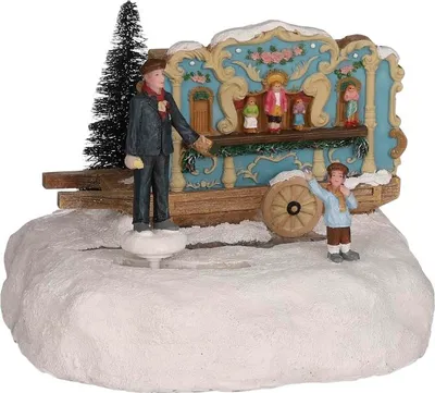 Productafbeelding van Street organ b/o l17,5xw16xh12,5 cm kersthuisje Luville
