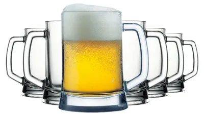 Produktbild von Pasabahce Pub Bierglas 500 ml – Klares Glas mit Henkel, 6er Set
