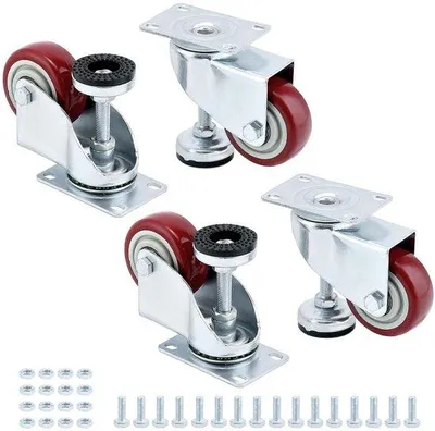 Image de Fourches de levage de 75 mm avec pied réglable (4 pièces) - Capacité de charge : 90 kg - Pour usage domestique et industriel