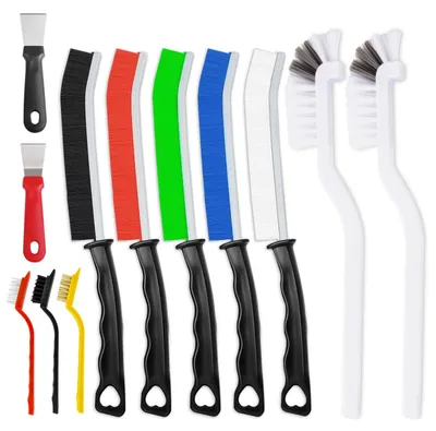 Produktbild von Spaltenreinigungsbürste Fugenbürste Flaschenbürste - 12-teiliges Set - Harte Borstenhaare - Für Küche und Badezimmer