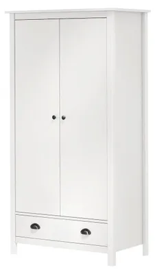 Produktbild von Kleiderschrank mit 2 Türen in Weiß 89x50x170 cm