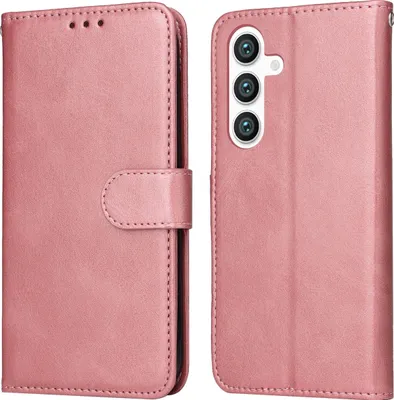 Produktbild von Mobigear Wallet  Samsung Galaxy S24 Hülle Klapphülle Geldbörse - Roségold