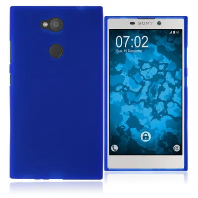 Produktbild von PhoneNatic Case kompatibel mit Sony Xperia L2 - blau Silikon Hülle matt Cover