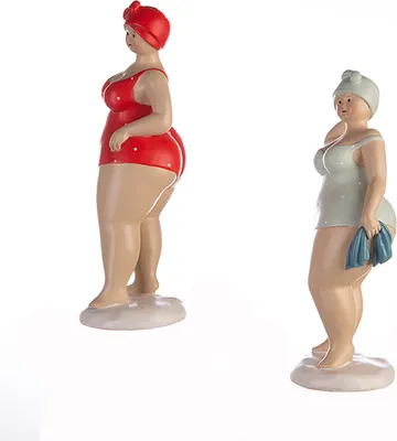 Zdjęcie produktu dla Gilde Figur, Badenixe, "Tante Elli", gepunktet, Kunstharz, grün, rot, L. 9.5 cm, B. 11.5 cm, H. 24 cm 89251 4001250892519 2 Stück (2-fach sortiert)