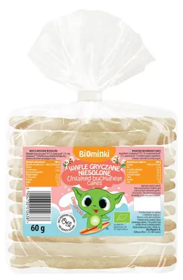 WAFLE GRYCZANE NIESOLONE BIO 60 g - BIOMINKI