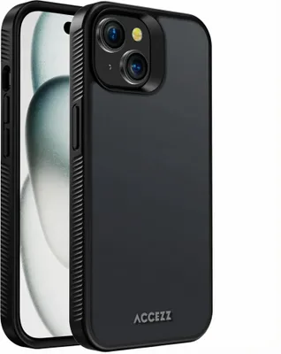 Image de Accezz Rugged Frosted Backcover pour l'Apple iPhone 15 - Noir