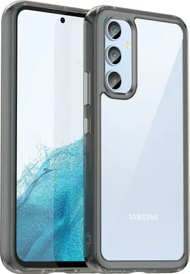 Produktbild von Galaxy A54 5G Hülle, Klar Rückseite Stoßfeste TPU Silikon Bumper Schutzhülle für Samsung Galaxy A54 5G Grau