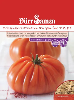 Produktbild von Ochsenherztomate Rugantino RZ F1 | Ochsenherztomatensamen von Dürr Samen